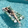 thumbnail image 6 of Creatitoy Inflatable Tanning Pool Lounger - Headrest Floating Bed Air Mattress Swimming Pool Beach Water Sleeping Bed for Adults, 6 of 7