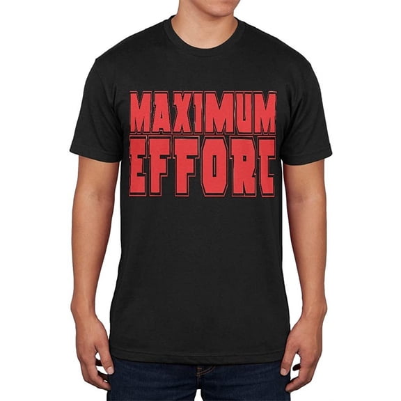 Maximum Effort Black Adult Soft T-Shirt - 2X-Large
