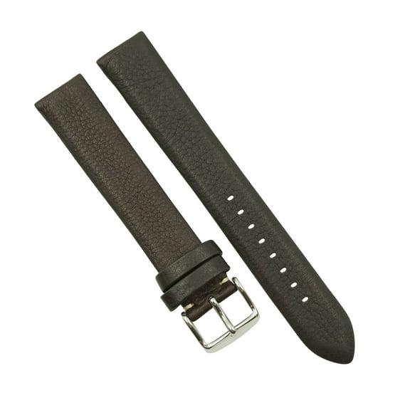 20mm Brown Extra-Long Handmade Crushed Leather Watch Band
