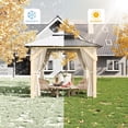 thumbnail image 3 of EastVita 10x10 FT Wooden Double Roof Gazebo, 4-Post Outdoor Pavilion, Carton 3 of 4 (Replacement Part), 3 of 7