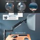 thumbnail image 5 of Brazo de Monitor de Aluminio Vivo Negro para Monitores Ultra Anchos 49 Pulgadas con Soporte USB y Aj, 5 of 9