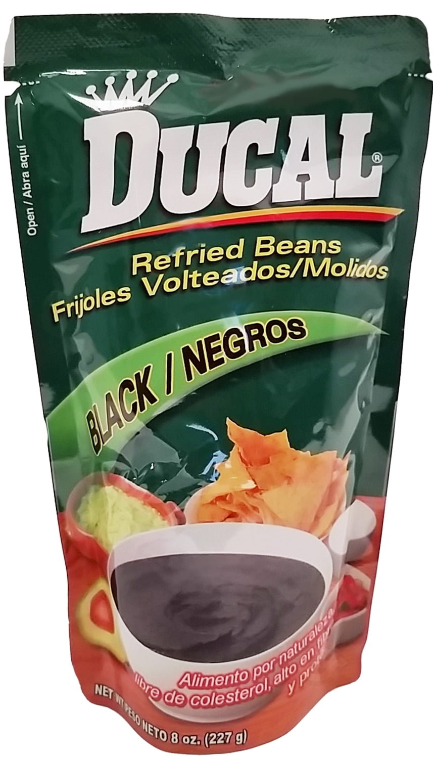 Ducal Refried Black Beans 8 oz Frijoles Negros Refritos (Pack of 1