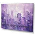 thumbnail image 2 of Designart "High Rise Skyscraper In A Violet Cityscape I" Skyscrapers Canvas Wall Art, 2 of 7