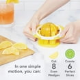thumbnail image 3 of Tovolo Citrus Slicer & Wedger Tool - Premium Dual Blade Lemon, Lime, and Orange Cutter Creates 8 Uniform Wedges and 6 Slices, Perfect Bar Tool, Anti-Slip Base, Stackable, BPA-Free, Dishwasher Safe, 3 of 7