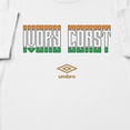 thumbnail image 2 of Umbro Men's Cote d'Ivoire Stacked Soccer T Shirt (White, S-XXXL), 2 of 4