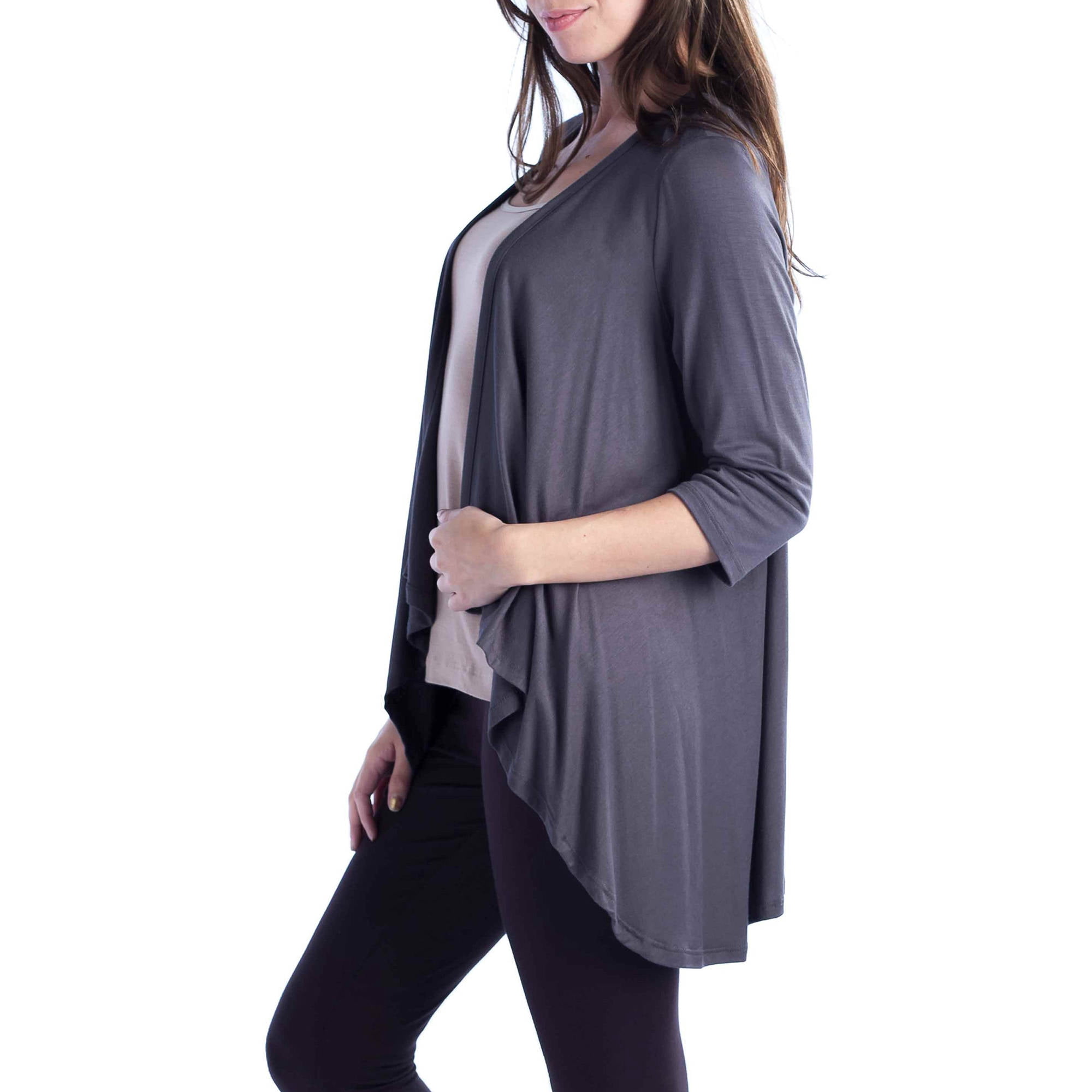 24/7 Apparel Women's 3/4-Sleeve Open Shrug