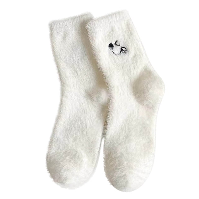 GDREDA Chaussettes de Compression pour Femmes 1 Paire de Chaussettes Mi-Hautes Solides Non Chaussettes Mignonnes Chaussettes de Chien Chaussettes de Sol F, Taille Unique