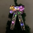 thumbnail image 4 of ZhyrZng Light up Christmas Tree Topper Bow, Printed with Star Pattern Christmas Bows with Gold Silver Edge for Holiday Xmas Tree Gift Wrapping Decorations(No LED Lights!!!), 4 of 7