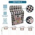 thumbnail image 6 of Easter Table Runner 72 Inches, Spring Rabbits Ears Feet Wildflowers Black Plaid Bed Runner Dresser Scarves Tabletop for Indoor Outdoor Parties/Ceremony/Banquet, 14" x 72", 6 of 8