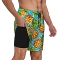 thumbnail image 2 of Fuzoiu Pineapple Print Men's Swim Shorts,Quick-Dry Double-Layer Swim Trunks,Board Trunks,Beach Shorts Swimwear Bathing Suits-Small, 2 of 6