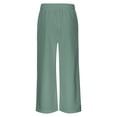 thumbnail image 3 of Gyexs Girls Oversized Wide Leg Sweatpants Drawstring Kids Baggy Straight Leg Track Pants Casual Plain Pockets (Toddlers, Light Green, 2-4 Years), 3 of 8
