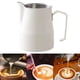 thumbnail image 3 of Jarra de espuma de leche, acero inoxidable, taza de espuma de leche, jarra de espuma de leche, jarra de espresso para , chocolate , 500ml Beige Nuevo Blanco 500ml B Sunnimix Jarra para espumar leche, 3 of 8