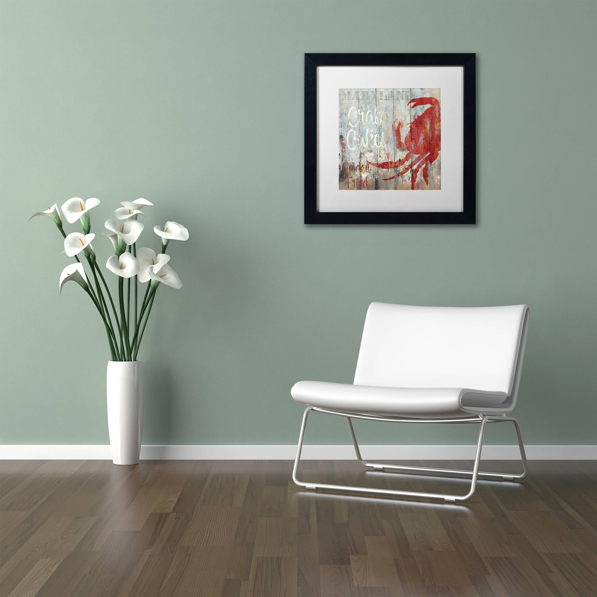 Trademark Fine Art "Restaurant Seafood II" Canvas Art by Color Bakery White Matte, Black Frame