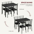 thumbnail image 3 of Dining Room Table Set for 4 Kitchen Table Chairs Set of 5 Space-Saving Wood Indoor Modern Rectangular Dining Table Furniture Set for Kitchen Dining Room Dinette Breakfast, 3 of 9