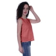 thumbnail image 4 of Moomaya Blouse Sans Manches Unie pour Femmes, Tunique Décontractée d'Été, 4 of 6