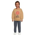 thumbnail image 3 of Garanimals Toddler Girl French Terry Graphic Sweatshirt, Sizes 12M-5T, 3 of 6