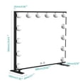 thumbnail image 3 of Nitin Lighted Vanity Mirror with Touch Control Design, Hollywood Style Makeup Mirrors with Lights, Tabletop or Wall Mounted Vanity Mirrors (Black), 3 of 5