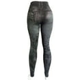 thumbnail image 4 of Olyvenn Women Pants Imitation Denim Leggings Women's Plus Skinny Slim Fit Female Casual Outwear Women's Super Elastic Ladies Trousers for 2023 Women Tops Black 10, 4 of 7