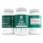 Nutriumph Organic Sea Moss - 120 Capsules 1500mg - Prebiotic Super Food for Digestive Health, Thyroid, Healthy Skin, Keto Detox, Gut, Joint Support