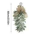 thumbnail image 5 of Farmhouse Wreath - 60cm Faux Lambs Ear Wreath with Eucalyptus & White Florals | Front Door Holiday Decor, 5 of 5