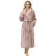 thumbnail image 1 of Bata larga de forro polar de peluche NY Threads Taupe XL, 1 of 6