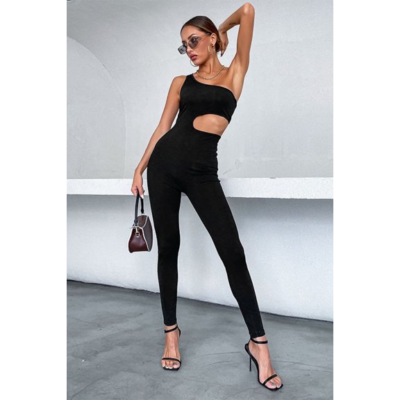 One-Shoulder Cutout Jumpsuit