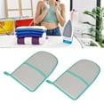 thumbnail image 1 of 2 piezas Guantes de planchado de guantes de vaporizador de vaporizador con la casa portátil protectora resistente al calor resistente al calor usado gris oscuro, 1 of 8