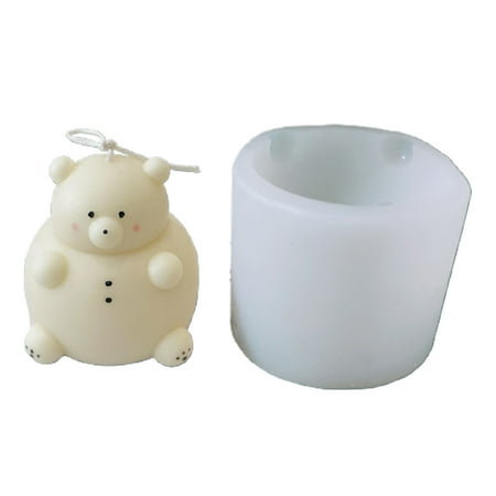 

BOOMTB 3D Bear Shape Silicone Mold DIY Animals Christmas Candle Mold Cake Candy Chocolate Mousse Decoration Baking Tool