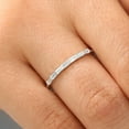 thumbnail image 5 of Baguette Cut Lab Created Moissanite Half Eternity Wedding Band Ring for Women in 925 Sterling Silver – Elegant Anniversary Promise Ring – Unique Bridal Jewelry Gift for Her, 5 of 6