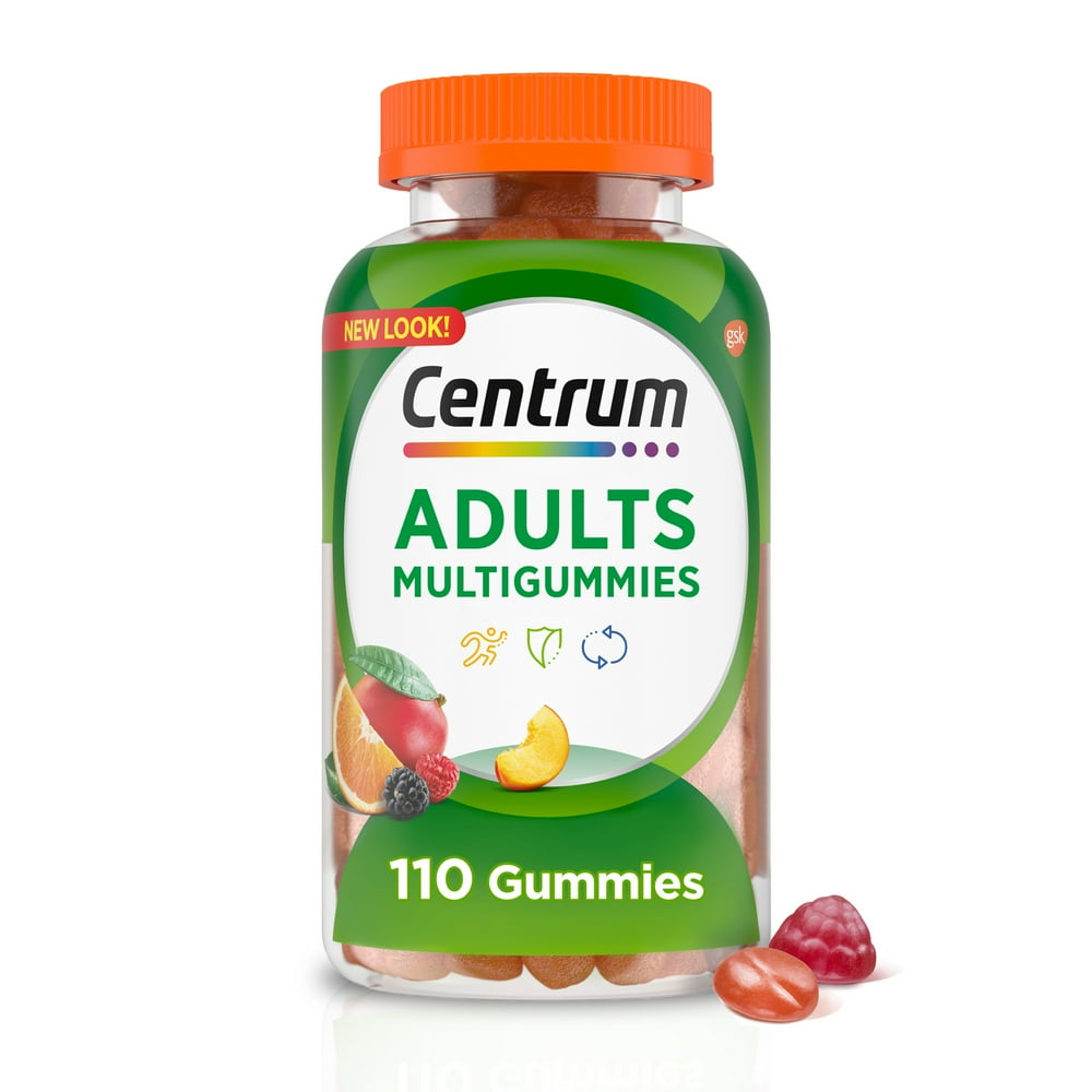 Centrum Multigummies Adult Multivitamin Supplement Gummies, Assorted