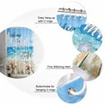 thumbnail image 5 of Extra Long Shower Curtain 72x84 Inch, Coastal Beach Shower Curtain Waterproof Bathroom Decor Summer Ocean Wave Starfish Shell Plank Fabric Bath Curtain Set Accessories with Hooks, 5 of 6