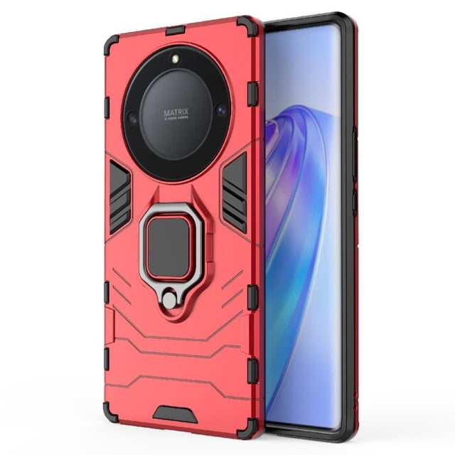Funda para Honor Magic 5 Lite 5G con Soporte Anillo Giratorio 360° y Protección Resistente a Golpes y Caídas