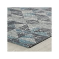 thumbnail image 3 of Anji Mountain Rug'd Tromso Carpet & Hard Floor Chair Mat 36" x 48" Blue/Black/Gray (AMB9035), 3 of 8