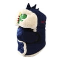 thumbnail image 4 of Oiyii Infant Boys Plush Bomber Hats Dinosaur‑Embroidered Beanies, Navy, 4 of 4