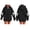 Black sweatshirts fou women #2, variant on Women Full Zip Hooded Jacket, Detachable Bow Decor On Two Sleeves, Blank Custom Print Area Oversized Outerwear, Drawstring Hood Front Pocket Loose Long Sleeve Coat Red,S
