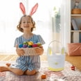 thumbnail image 2 of WMGHA Easter Bunny Basket Tote Bag Easter Rabbit Candy Gift Storage Bucket Toys Bucket Tote 13x13 Storage Organizer,Easter Basket Stuffers For Adults,Easter Decorations For Tree, 2 of 7
