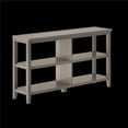 thumbnail image 1 of 2-Tier Low Wooden Bookcase, Washed Grey, 1 of 1