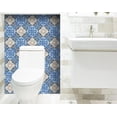 thumbnail image 3 of HomeRoots 400087 7 x 7 in. Blues & Crema Peel & Stick Removable Tiles, 3 of 3