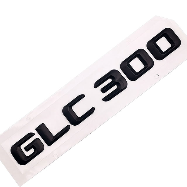 ZWEIP Car Rear Tail Emblem Number Letters Car Sticker For Mercedes Benz GLC300 GLC 300 Chrome Silver/ Matte Black