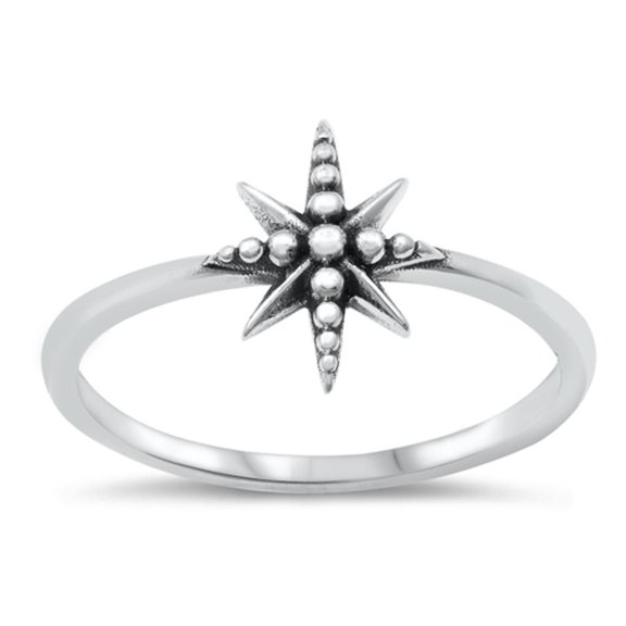 North Star Polaris Guidance Ring .925 Sterling Silver Band Jewelry Female Male Unisex Size 6