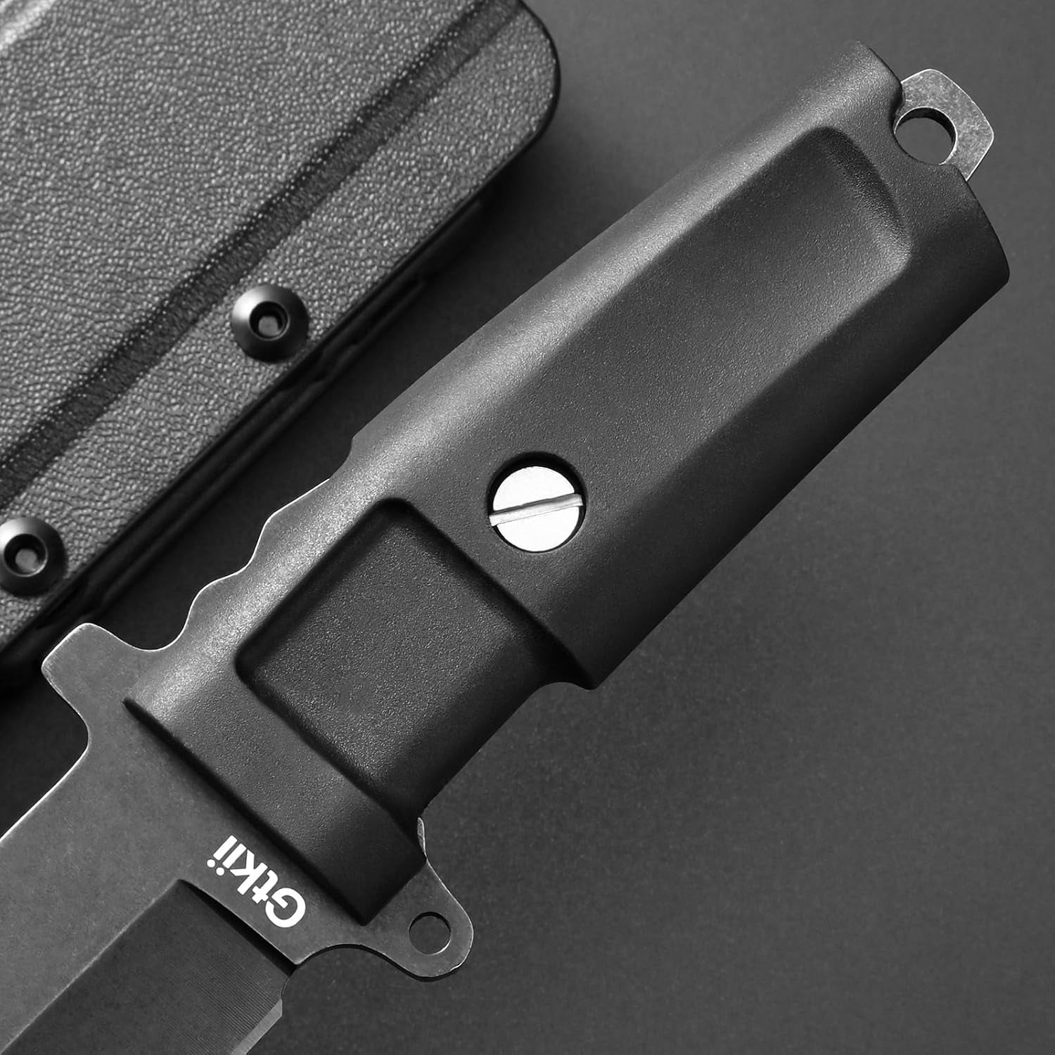 GTK34 Fixed Blade Knife AUS-8 Steel Full Tang Nylon Fiberglass Handle Com EDC Tool Knifes for Outdoor Camping Adventure Survival