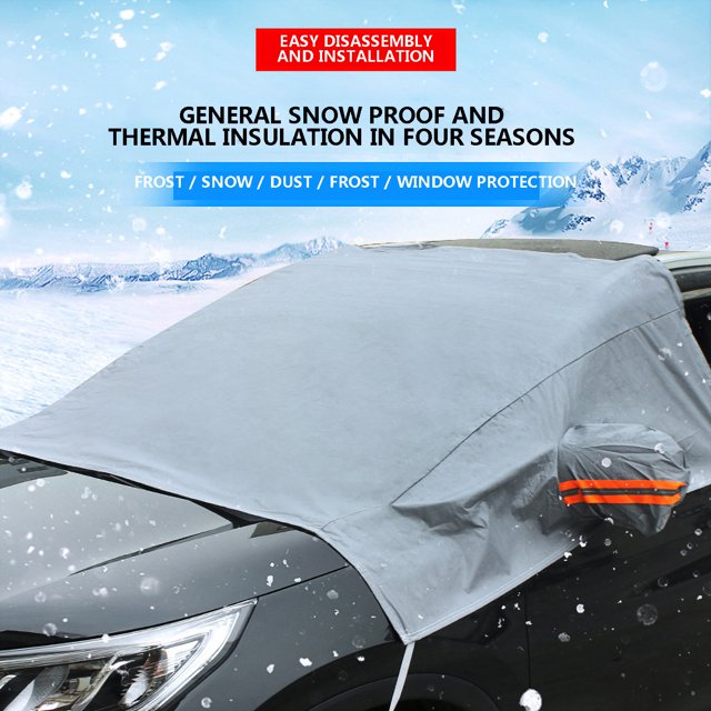 Funda para la Nieve Del Parabrisas Del Coche Ganfancp 3 Capas Doble Cara