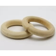 thumbnail image 4 of U8MO 10 Large Unfinished Natural Untreated Plain Wooden 55mm(2.2") Wood Round Ring, 4 of 6