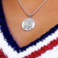 thumbnail image 3 of Picturesongold.Com Saint Anne Religious Medal - 3/4 inch Size of a Nickel - Sterling Silver, 3 of 7