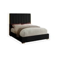 thumbnail image 3 of Meridian Furniture Becca Black Velvet Full Bed, 3 of 3