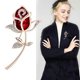 thumbnail image 5 of Crystal Rhinestone Rose Flower Wedding Pin Brooch Scarf Clip Bouquet Decoration(2 Pcs, Red), 5 of 5
