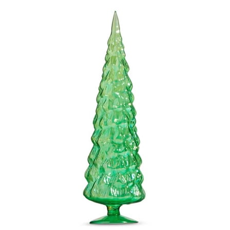 Raz Imports 2023 Charming Holiday 18" Iridescent Green Glass Tree