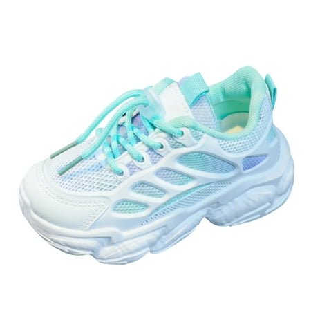 

AOMPMSDX Breathable Flexible Shoes For Kids Toddler Baby Girls Boys Leather Mesh Sneakers Sport Shoes