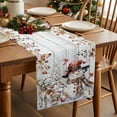thumbnail image 3 of Christmas Snowman Dresser Scarf Farmhouse, Dining Table Decorations for Wedding/Parties, Xmas Elk Tree Snowflake Botanical Vintage Table Runner 72 Inches Long for Kitchen Dining, 13 x 72 In, 3 of 9