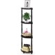 thumbnail image 1 of 5 Tier Corner Display Rack Multipurpose Shelving Unit, Dark Cherry/Black, 1 of 5